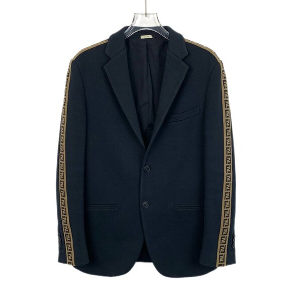 Fendi Black Side Monogram Blazer